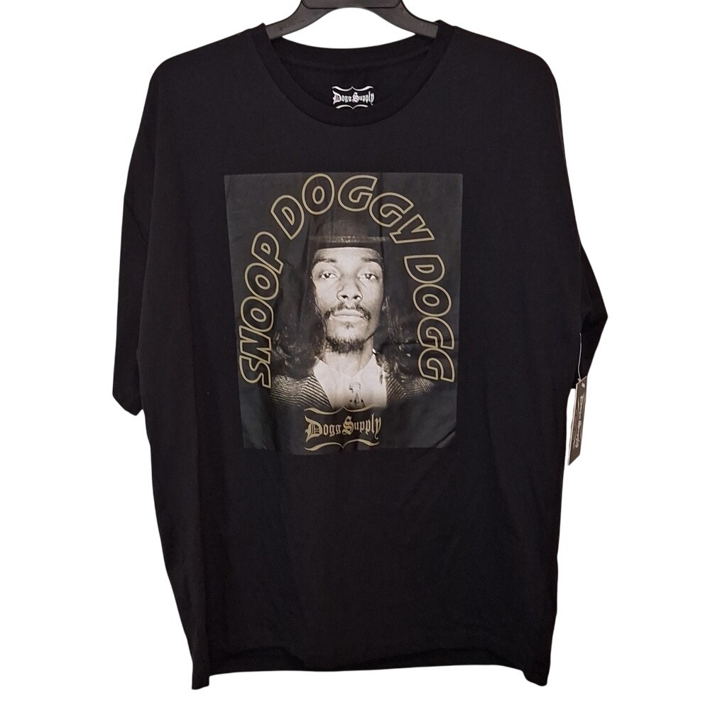 Dogg Supply by Snoop Dogg Mens Black Graphic T-Shirt Large Snoop Doggy Dogg New